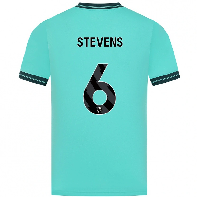 Danxen Bambino Maglia Mason Stevens #6 Azzurro Verde Kit Gara Away 2025/26 Maglietta