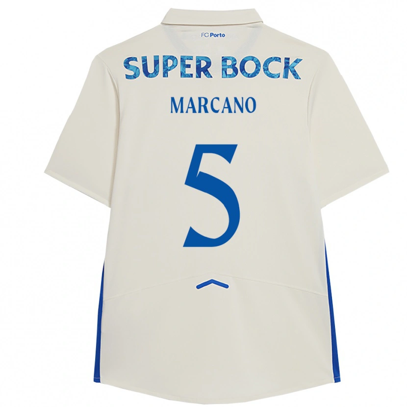 Danxen Bambino Maglia Ivan Marcano #5 Bianco Blu Kit Gara Third 2025/26 Maglietta