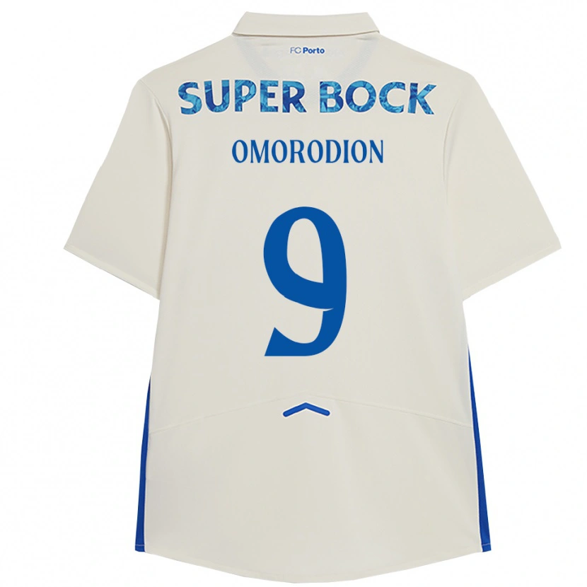 Danxen Bambino Maglia Samu Aghehowa #9 Bianco Blu Kit Gara Third 2025/26 Maglietta