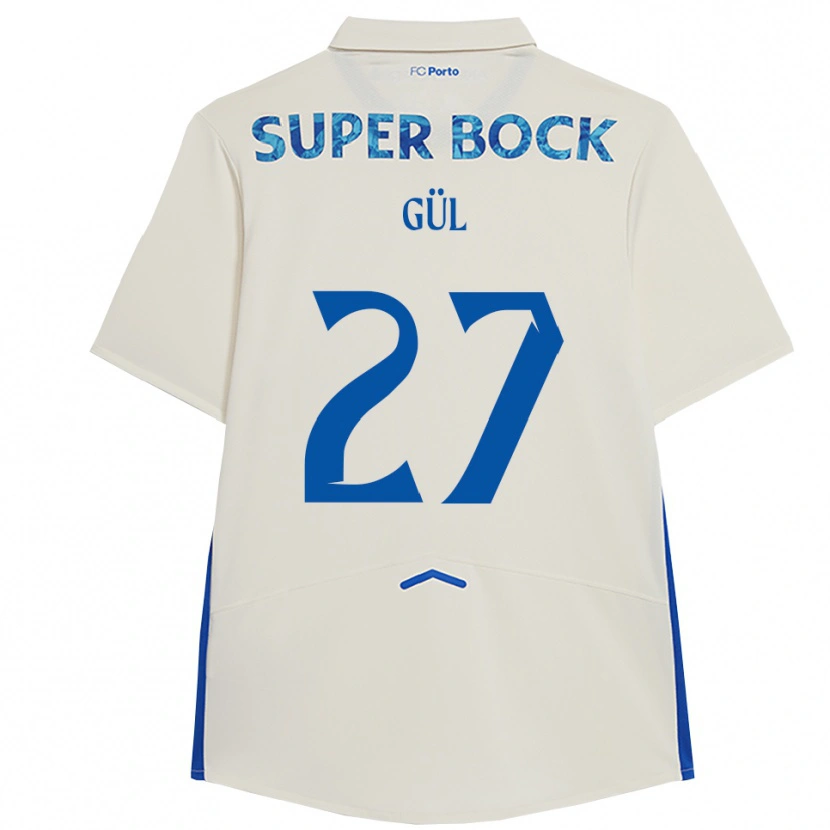Danxen Bambino Maglia Deniz Gül #27 Bianco Blu Kit Gara Third 2025/26 Maglietta