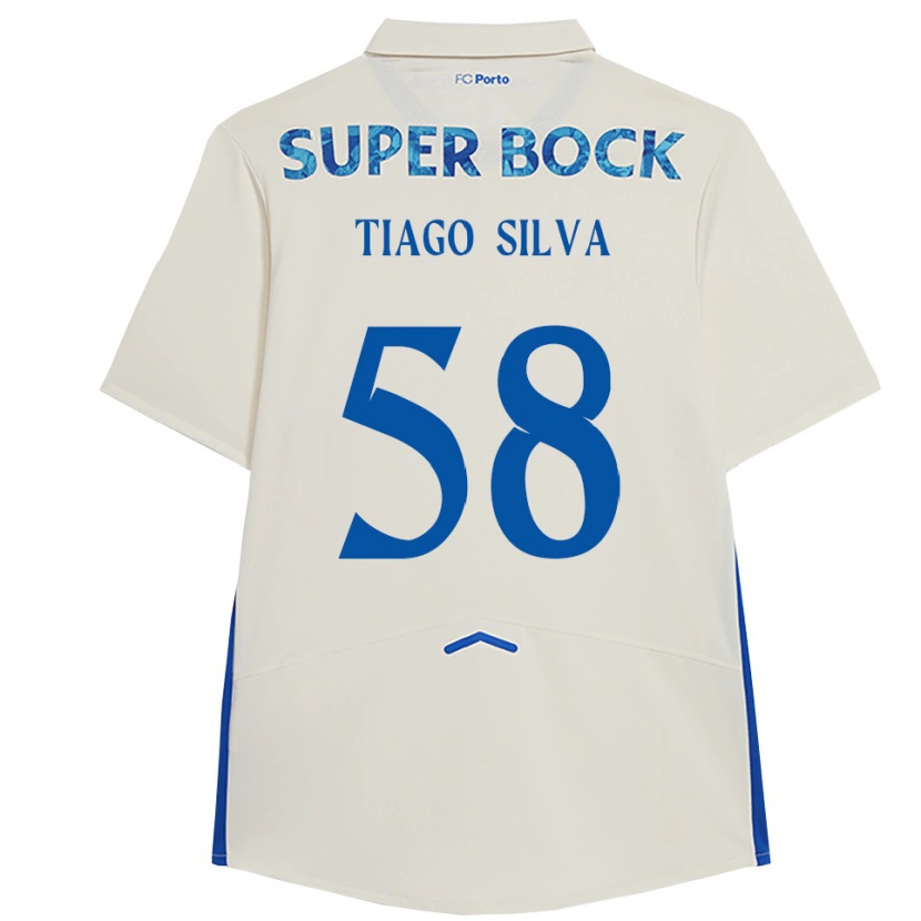 Danxen Bambino Maglia Tiago Silva #58 Bianco Blu Kit Gara Third 2025/26 Maglietta