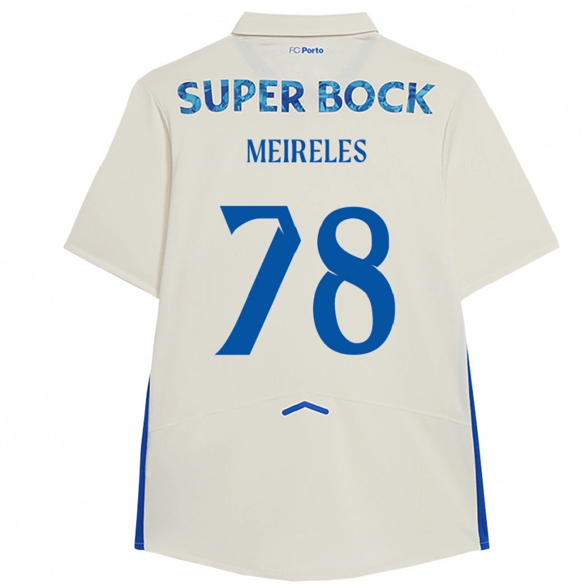 Danxen Bambino Maglia Jorge Meireles #78 Bianco Blu Kit Gara Third 2025/26 Maglietta