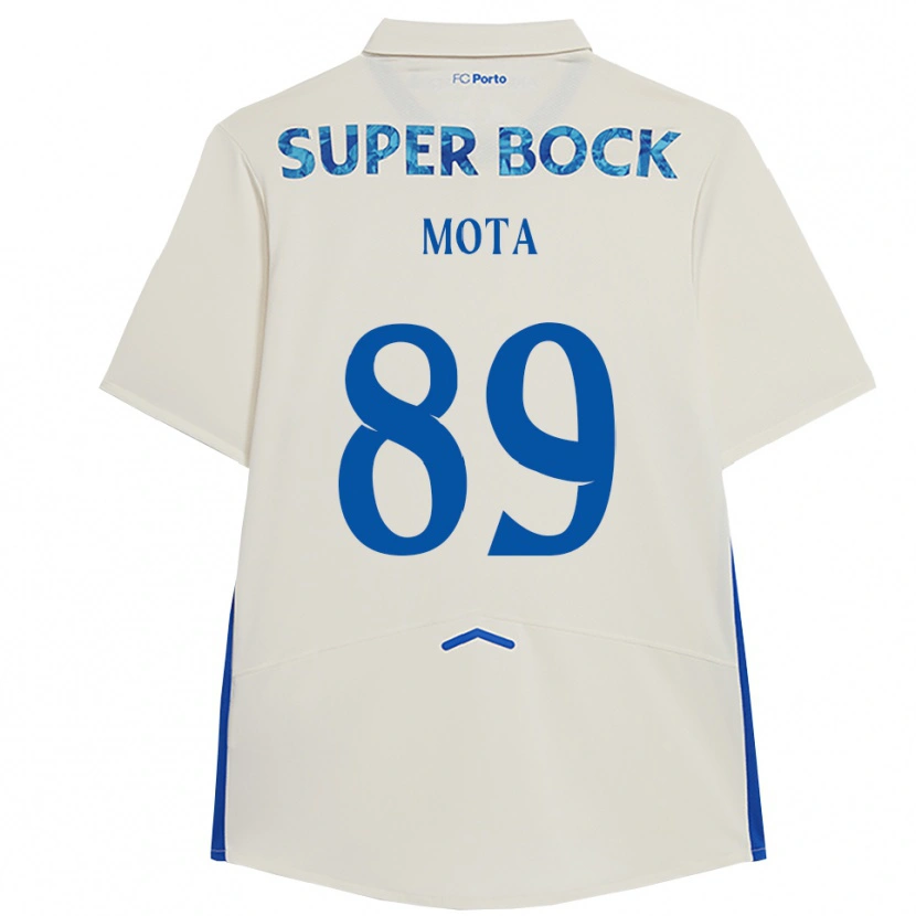 Danxen Bambino Maglia Luís Mota #89 Bianco Blu Kit Gara Third 2025/26 Maglietta