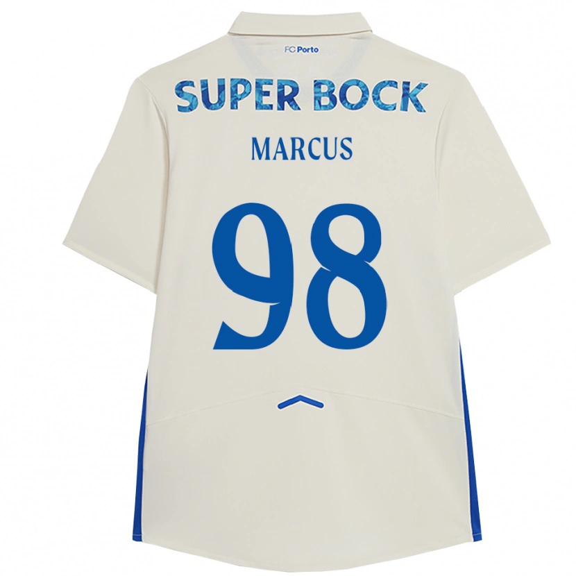Danxen Bambino Maglia Abraham Marcus #98 Bianco Blu Kit Gara Third 2025/26 Maglietta
