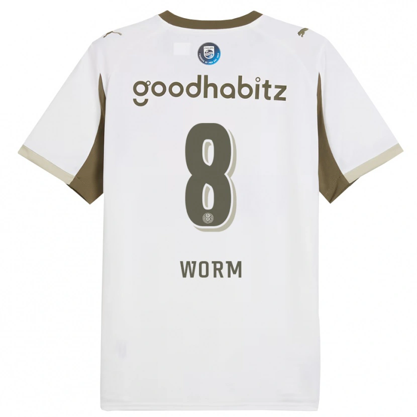 Danxen Bambino Maglia Siri Worm #8 Bianco Grigio Kit Gara Third 2025/26 Maglietta