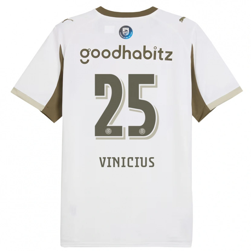 Danxen Bambino Maglia Carlos Vinicius #25 Bianco Grigio Kit Gara Third 2025/26 Maglietta