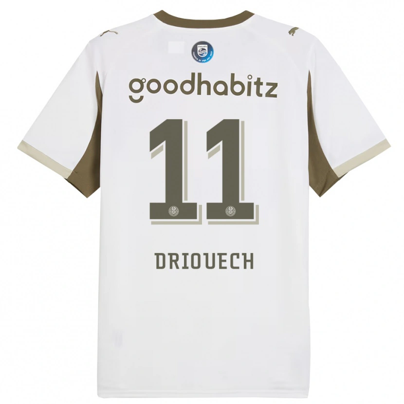 Danxen Bambino Maglia Couhaib Driouech #11 Bianco Grigio Kit Gara Third 2025/26 Maglietta