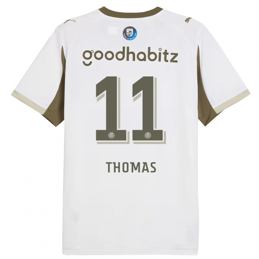 Danxen Bambino Maglia Ayodele Thomas #11 Bianco Grigio Kit Gara Third 2025/26 Maglietta