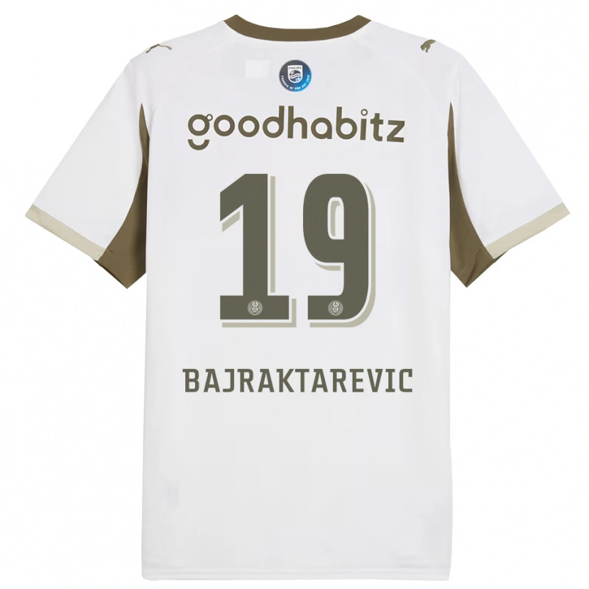 Danxen Bambino Maglia Esmir Bajraktarević #19 Bianco Grigio Kit Gara Third 2025/26 Maglietta