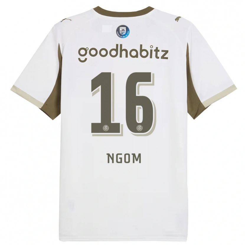 Danxen Bambino Maglia Khadim Ngom #16 Bianco Grigio Kit Gara Third 2025/26 Maglietta