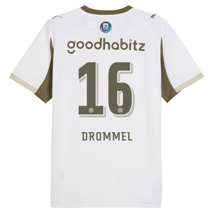 Danxen Bambino Maglia Joel Drommel #16 Bianco Grigio Kit Gara Third 2025/26 Maglietta