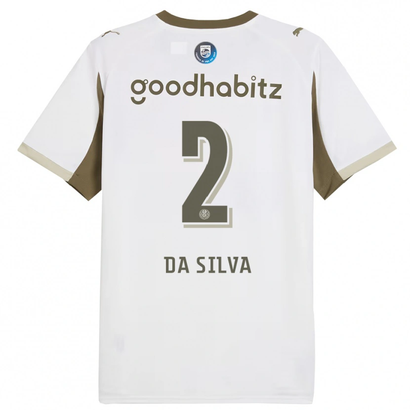 Danxen Bambino Maglia Aston Da Silva #2 Bianco Grigio Kit Gara Third 2025/26 Maglietta