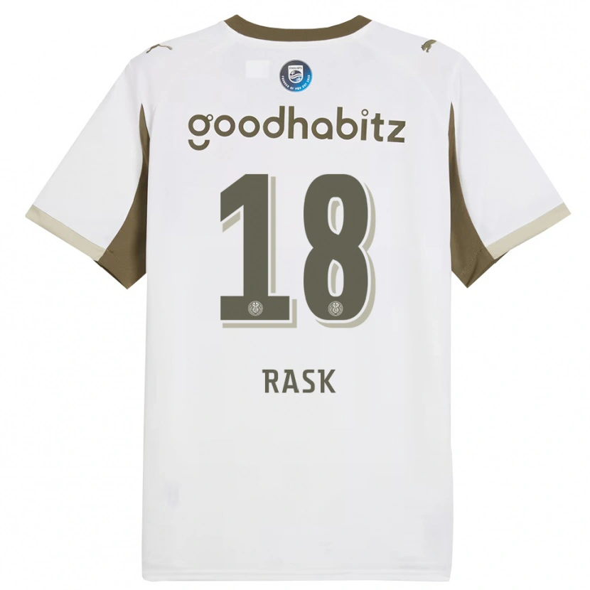Danxen Bambino Maglia Caroline Rask #18 Bianco Grigio Kit Gara Third 2025/26 Maglietta