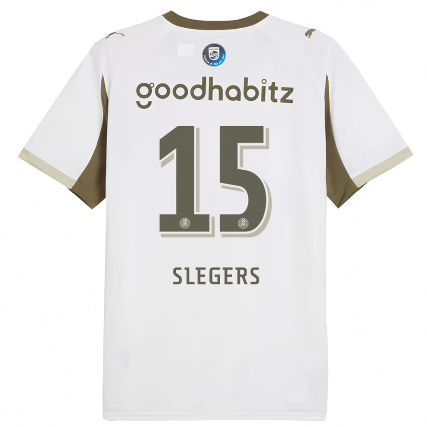 Danxen Bambino Maglia Kor Slegers #15 Bianco Grigio Kit Gara Third 2025/26 Maglietta