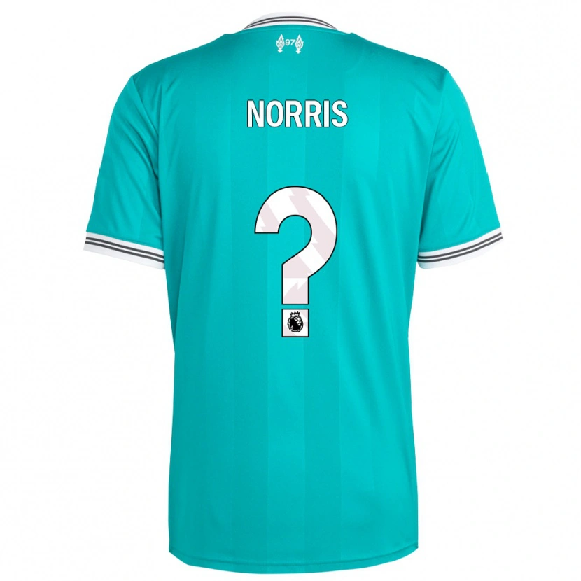 Danxen Bambino Maglia James Norris #0 Verde Bianco Kit Gara Third 2025/26 Maglietta