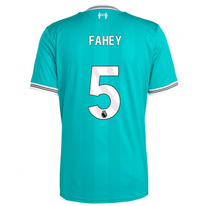 Danxen Bambino Maglia Niamh Fahey #5 Verde Bianco Kit Gara Third 2025/26 Maglietta