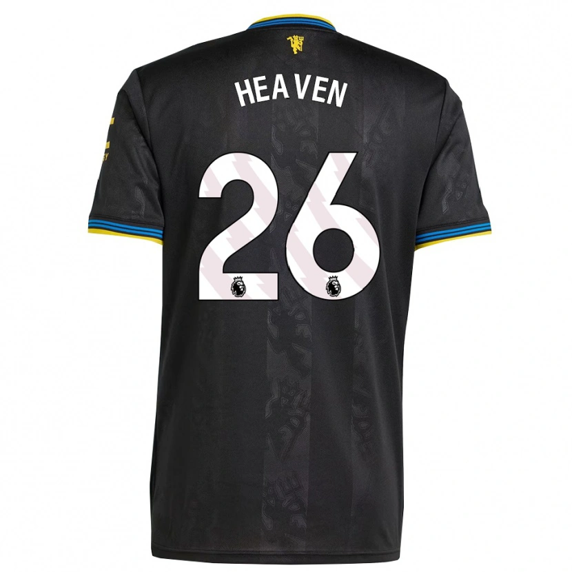 Danxen Bambino Maglia Ayden Heaven #26 Nero Giallo Blu Kit Gara Third 2025/26 Maglietta