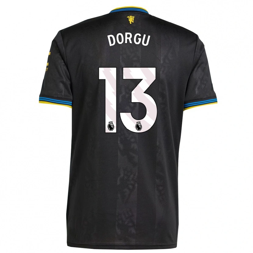Danxen Bambino Maglia Patrick Dorgu #13 Nero Giallo Blu Kit Gara Third 2025/26 Maglietta