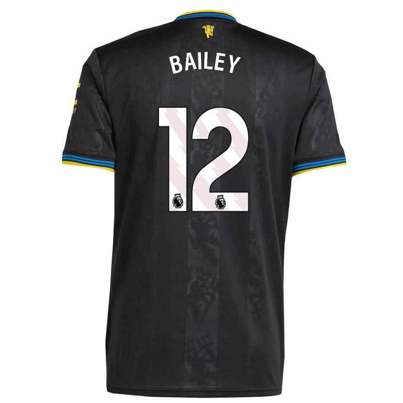 Danxen Bambino Maglia James Bailey #12 Nero Giallo Blu Kit Gara Third 2025/26 Maglietta
