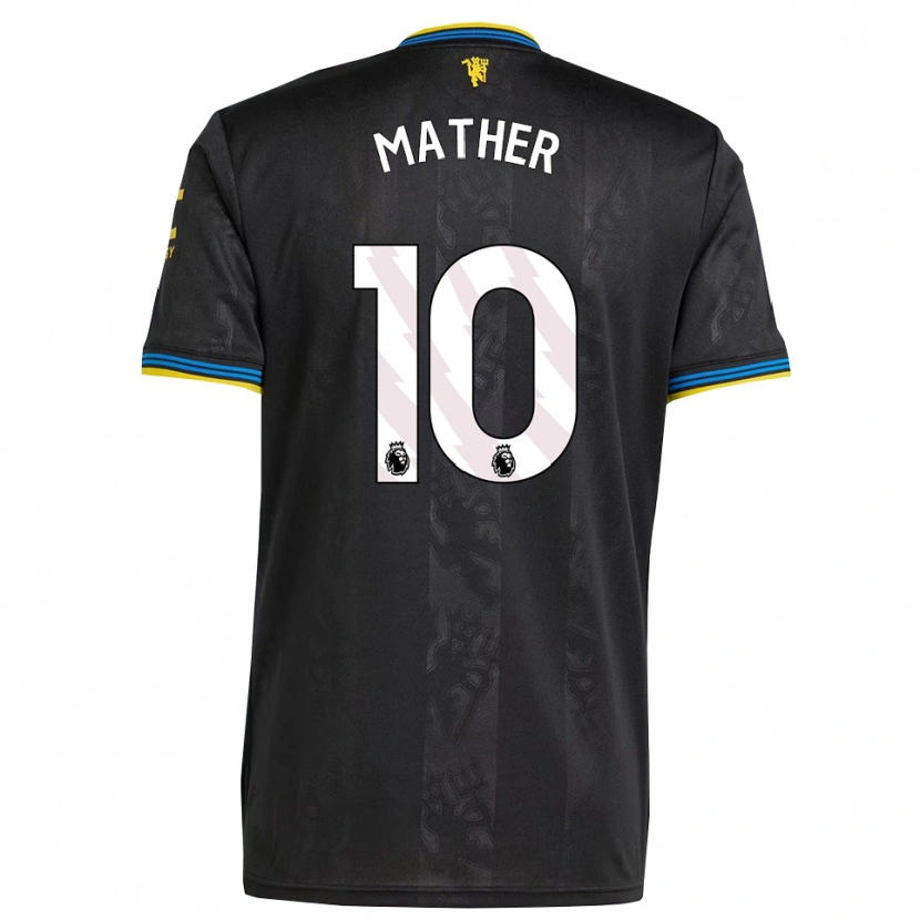Danxen Bambino Maglia Sam Mather #10 Nero Giallo Blu Kit Gara Third 2025/26 Maglietta