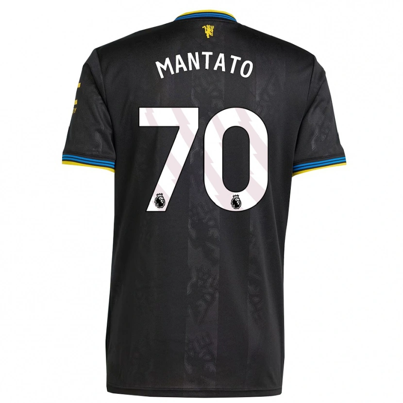 Danxen Bambino Maglia Bendito Mantato #70 Nero Giallo Blu Kit Gara Third 2025/26 Maglietta