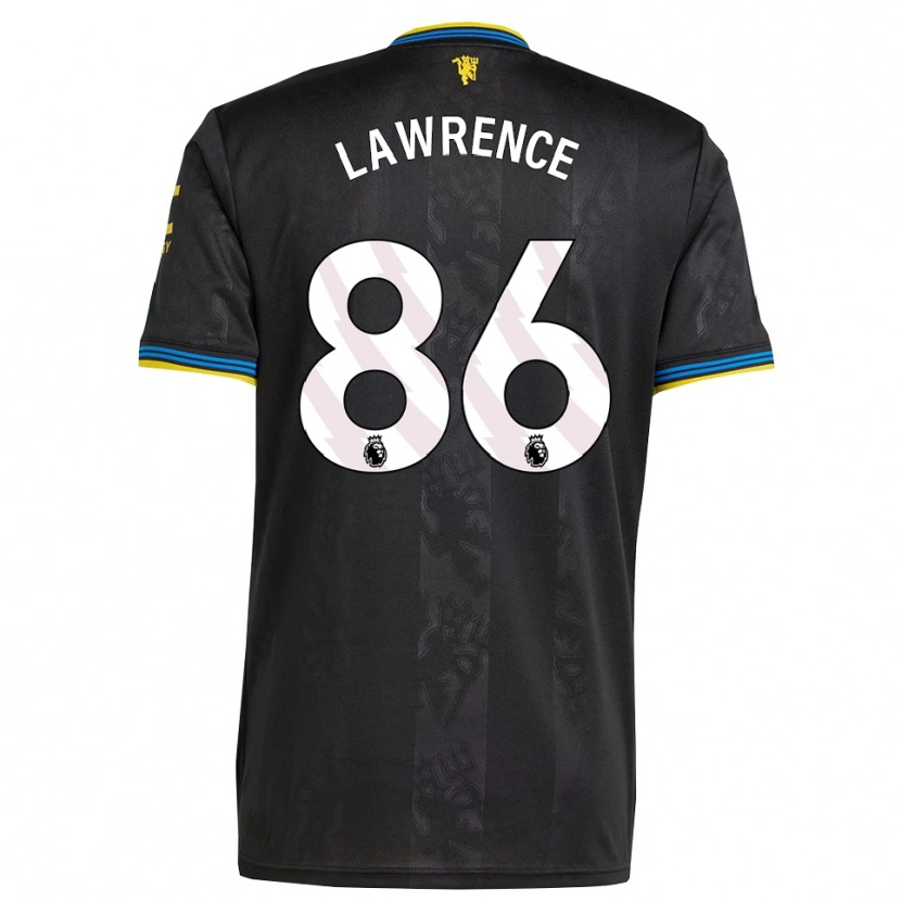 Danxen Bambino Maglia Marcus Lawrence #86 Nero Giallo Blu Kit Gara Third 2025/26 Maglietta