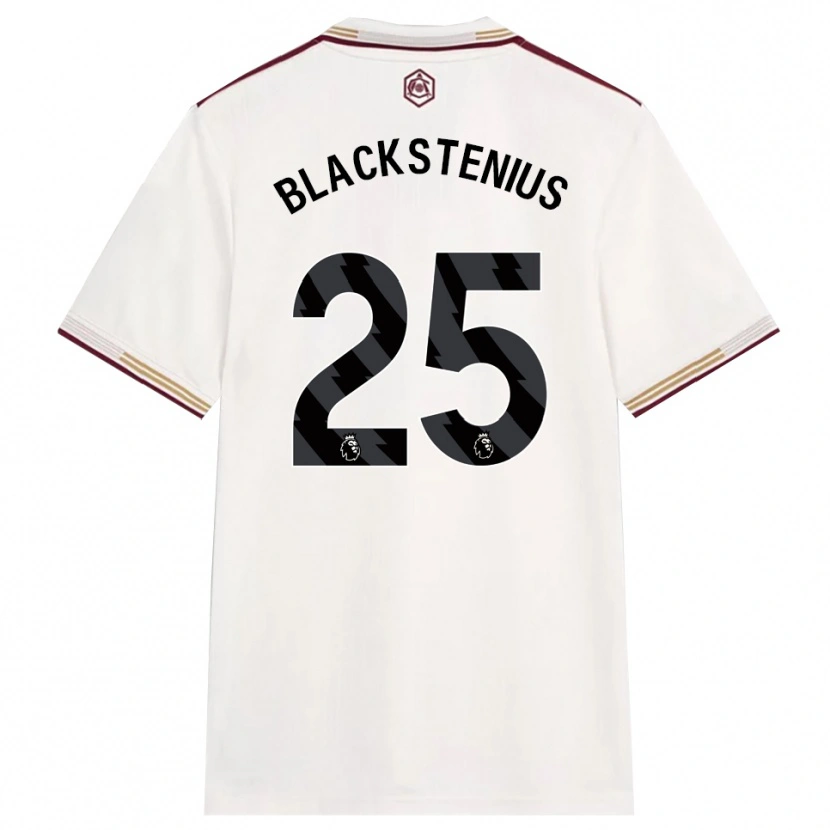 Danxen Bambino Maglia Stina Blackstenius #25 Bianco Sporco Borgogna Kit Gara Third 2025/26 Maglietta