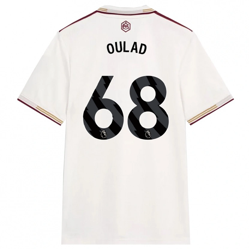 Danxen Bambino Maglia Salah-Eddine Oulad M'hand #68 Bianco Sporco Borgogna Kit Gara Third 2025/26 Maglietta