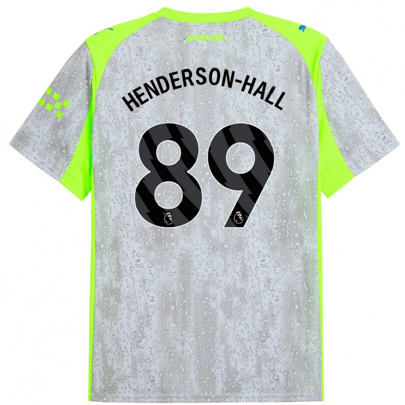 Danxen Bambino Maglia Matty Henderson-Hall #89 Grigio Giallo Kit Gara Third 2025/26 Maglietta