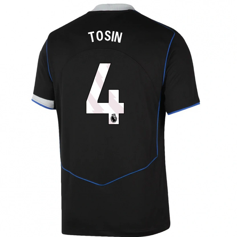 Danxen Bambino Maglia Tosin Adarabioyo #4 Nero Blu Argento Kit Gara Third 2025/26 Maglietta