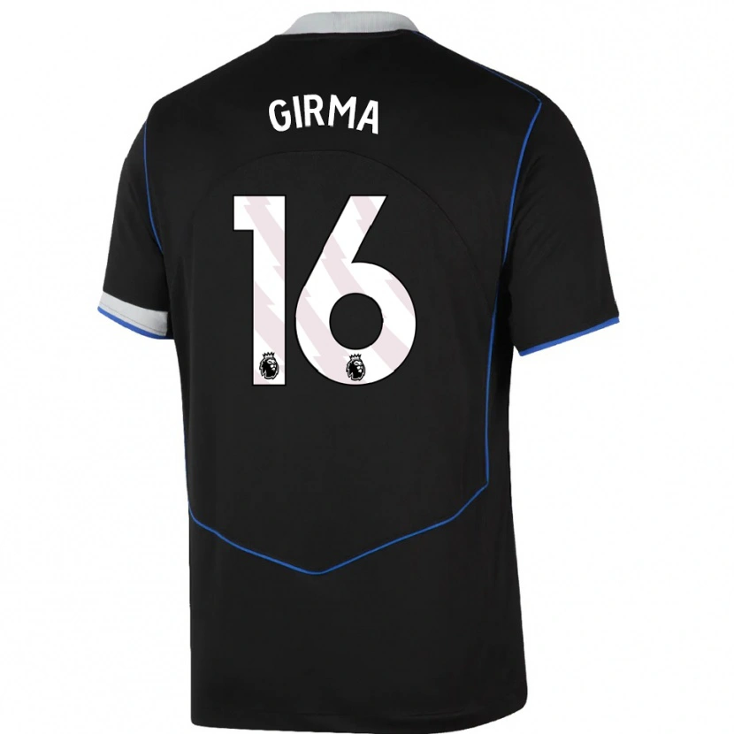 Danxen Bambino Maglia Naomi Girma #16 Nero Blu Argento Kit Gara Third 2025/26 Maglietta