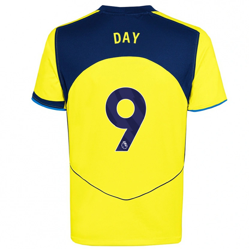 Danxen Bambino Maglia Frankie Day #9 Giallo Navy Kit Gara Third 2025/26 Maglietta
