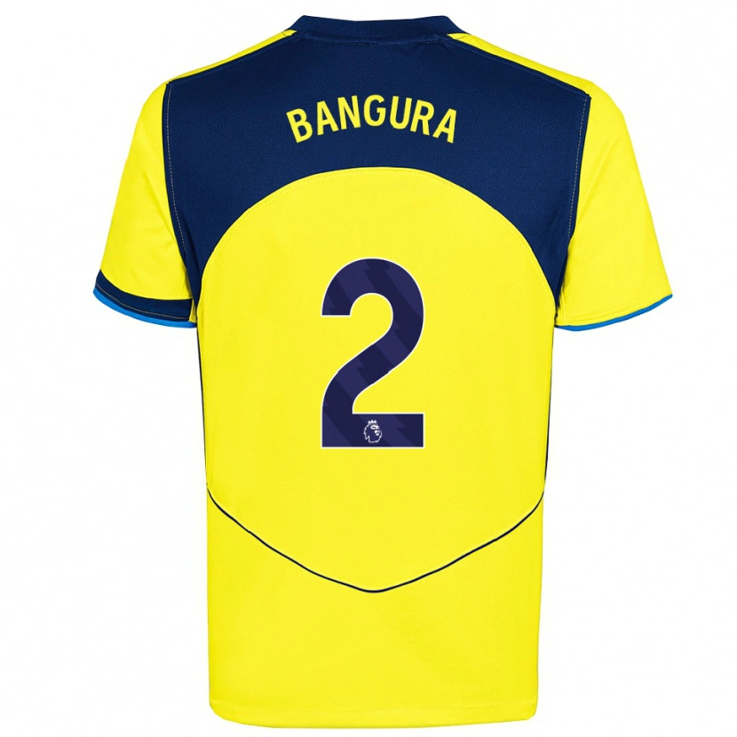 Danxen Bambino Maglia Samal Bangura #2 Giallo Navy Kit Gara Third 2025/26 Maglietta