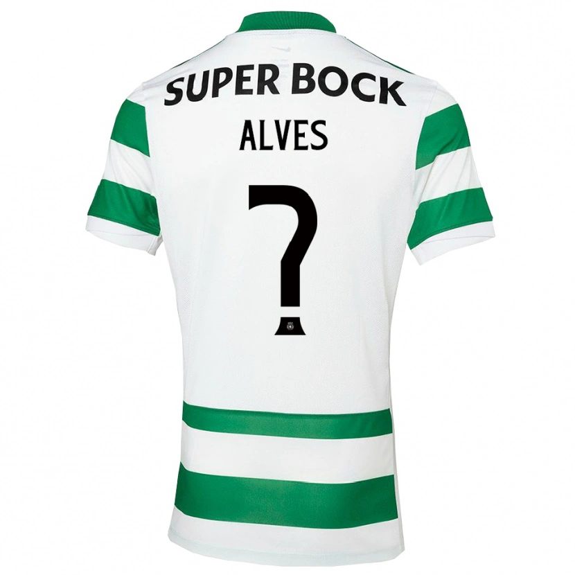 Danxen Uomo Maglia Guilherme Alves #0 Verde Bianco Kit Gara Home 2025/26 Maglietta