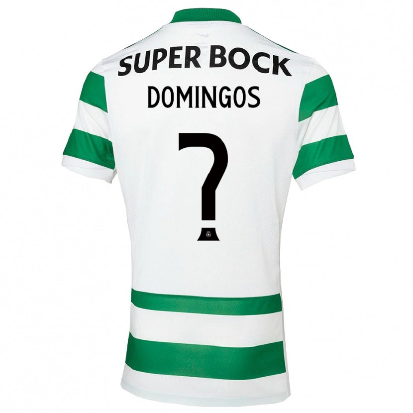 Danxen Uomo Maglia Estefanio Domingos #0 Verde Bianco Kit Gara Home 2025/26 Maglietta