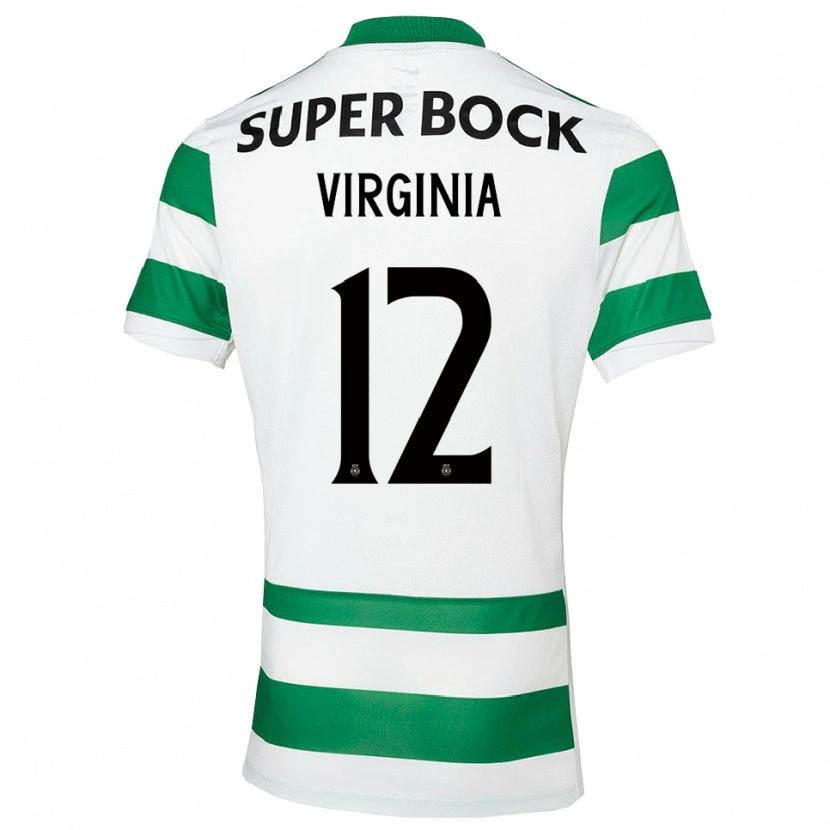 Danxen Uomo Maglia João Virgínia #12 Verde Bianco Kit Gara Home 2025/26 Maglietta