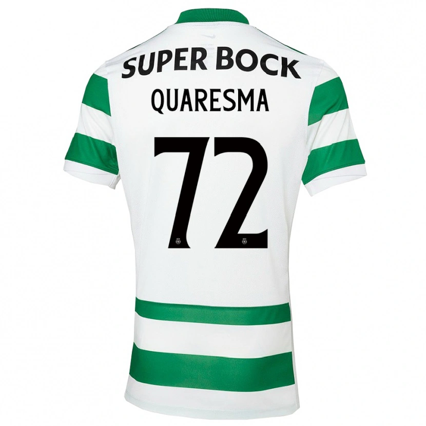 Danxen Uomo Maglia Eduardo Quaresma #72 Verde Bianco Kit Gara Home 2025/26 Maglietta