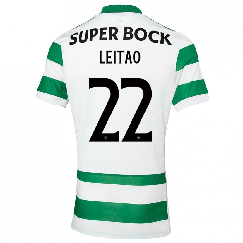 Danxen Uomo Maglia Tiago Leitão #22 Verde Bianco Kit Gara Home 2025/26 Maglietta