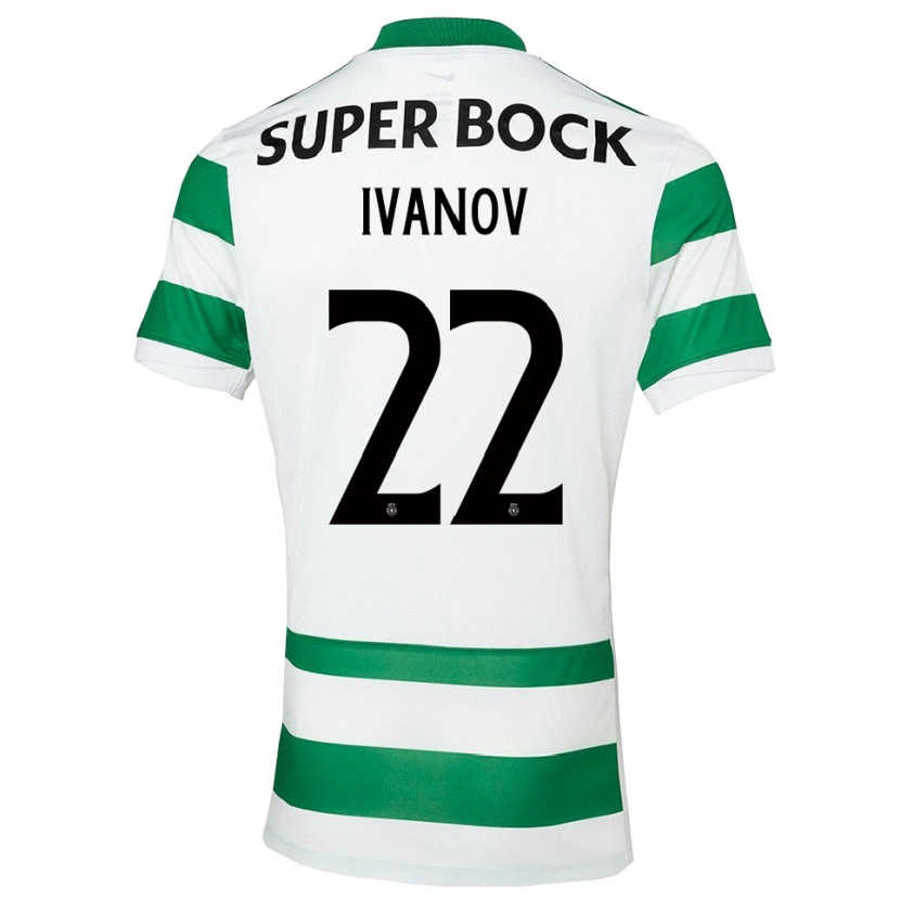 Danxen Uomo Maglia David Ivanov #22 Verde Bianco Kit Gara Home 2025/26 Maglietta