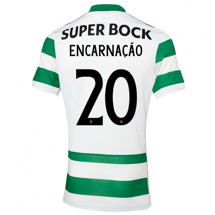 Danxen Uomo Maglia Telma Encarnação #20 Verde Bianco Kit Gara Home 2025/26 Maglietta