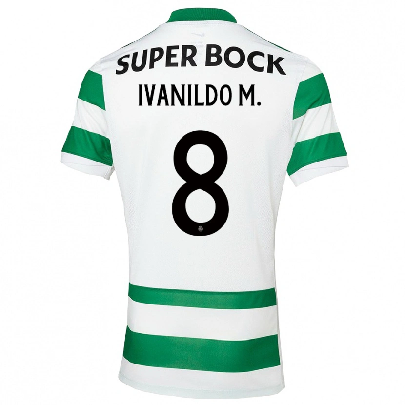 Danxen Uomo Maglia Ivanildo #8 Verde Bianco Kit Gara Home 2025/26 Maglietta