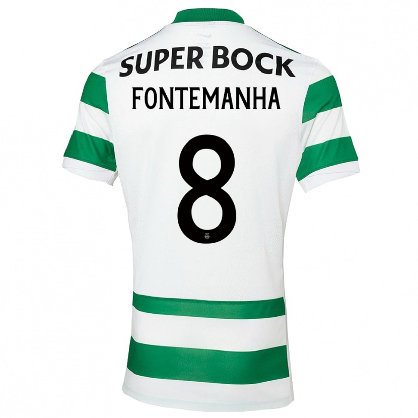 Danxen Uomo Maglia Rita Fontemanha #8 Verde Bianco Kit Gara Home 2025/26 Maglietta