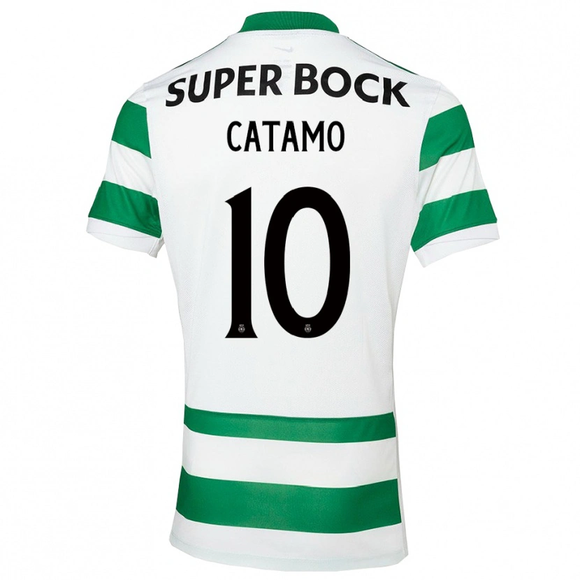 Danxen Uomo Maglia Geny Catamo #10 Verde Bianco Kit Gara Home 2025/26 Maglietta