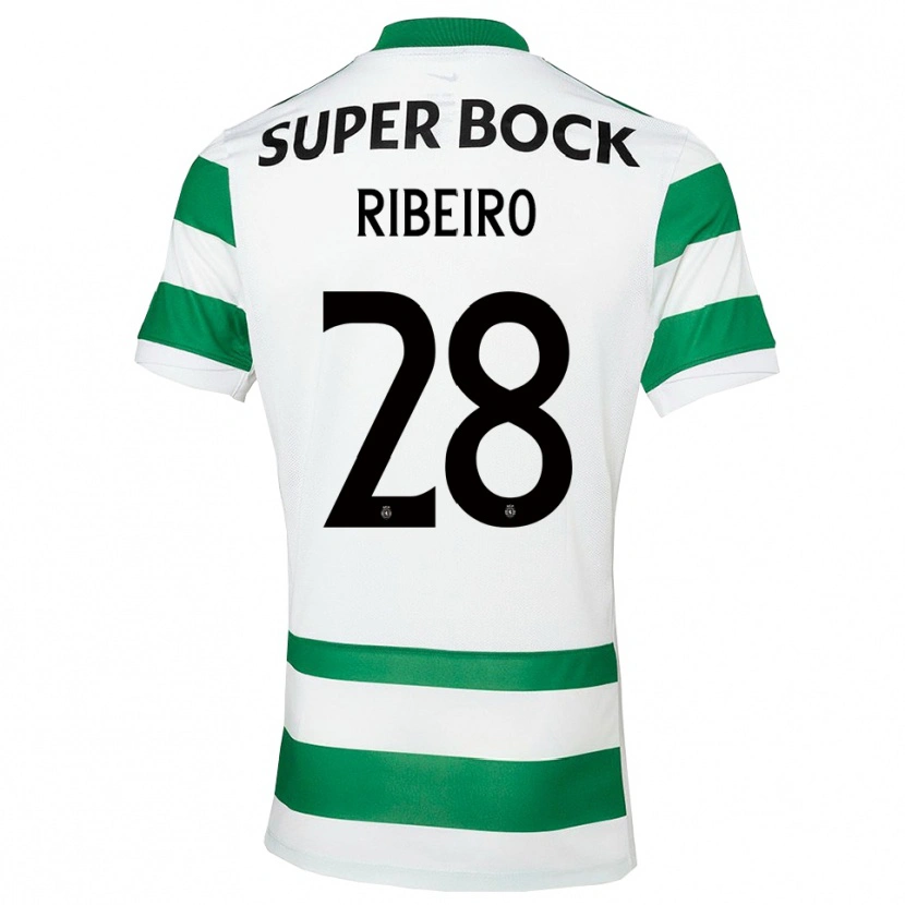 Danxen Uomo Maglia Rodrigo Ribeiro #28 Verde Bianco Kit Gara Home 2025/26 Maglietta