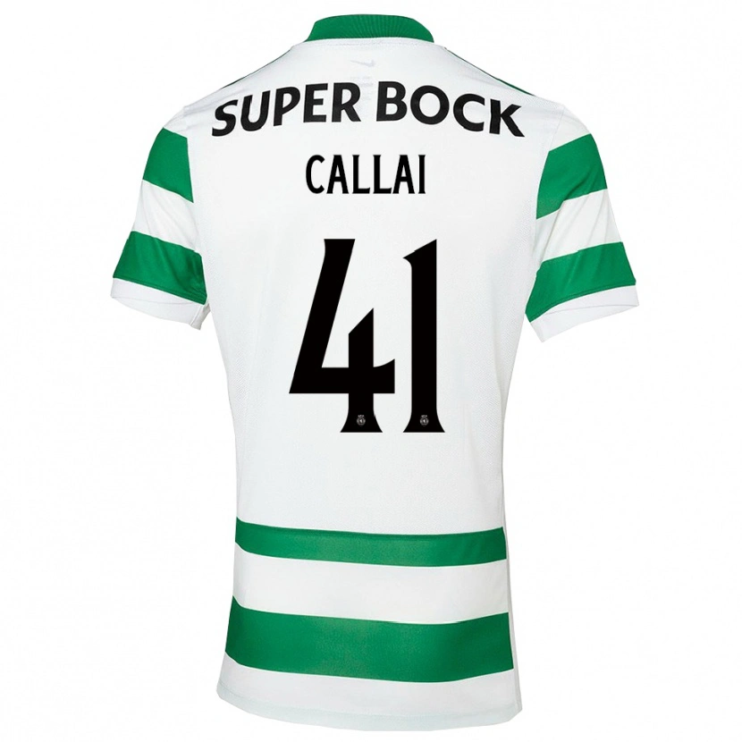 Danxen Uomo Maglia Diego Callai #41 Verde Bianco Kit Gara Home 2025/26 Maglietta