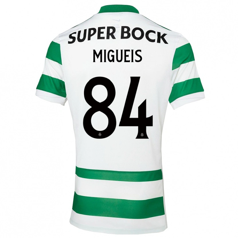 Danxen Uomo Maglia Pedro Miguéis #84 Verde Bianco Kit Gara Home 2025/26 Maglietta