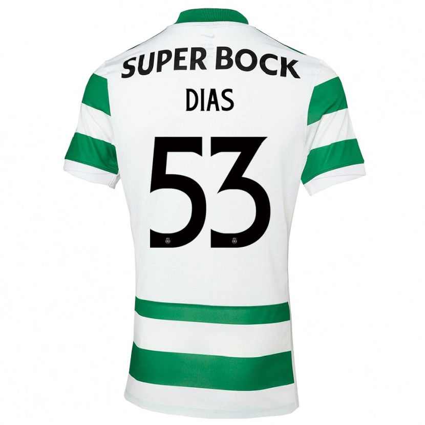 Danxen Uomo Maglia Rodrigo Dias #53 Verde Bianco Kit Gara Home 2025/26 Maglietta