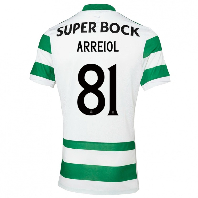 Danxen Uomo Maglia Henrique Arreiol #81 Verde Bianco Kit Gara Home 2025/26 Maglietta