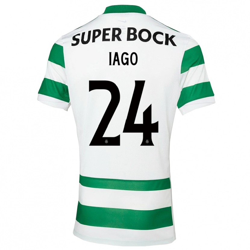 Danxen Uomo Maglia Paulo Iago #24 Verde Bianco Kit Gara Home 2025/26 Maglietta
