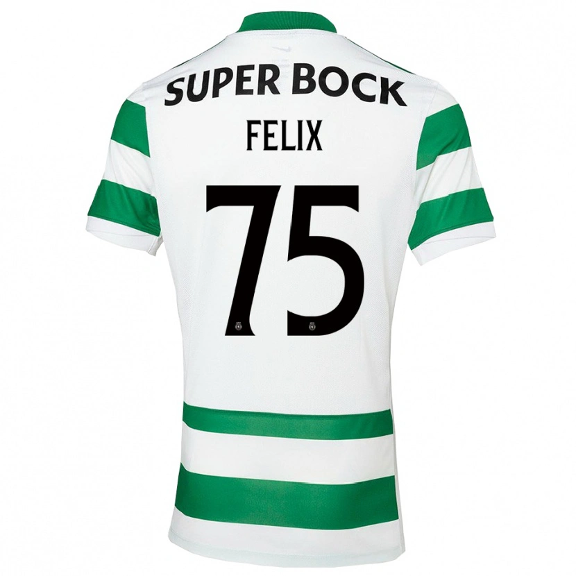Danxen Uomo Maglia Vando Félix #75 Verde Bianco Kit Gara Home 2025/26 Maglietta